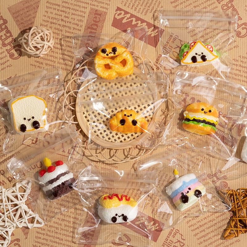 Silicone Simulated Food Squishy Slow-rebound Kids Toys, Handmade Ornaments for Street Stalls, Squeeze Stress Relievers