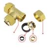Composite Brass Pipe TPiece Connector for Heating Water and Oil Air Lines Easy Installation and Pressure Resistant