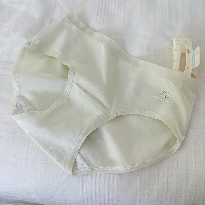 Morandi Color Pure Cotton Panties Breathable Antibacterial Hip Hugging Elastic Triangle Women’s Panties