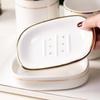 Light Luxury Ceramic Soap Holder Nordic Style Soap Box Soap Rack Double-Layer Bar Soap Tray  Home
