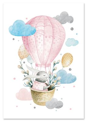 Poster for Children Balloon Bunny