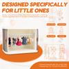 Foldable Doll Wardrobe Storage Box 15/17cm Doll Clothes Dustproof Organizer Closet With10 Hangers and Display Shelf
