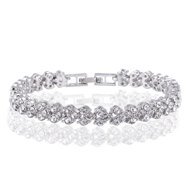Ka Shi Tong Roman Crystal Zircon Bracelet: Elegant Ladies' Shiny Jewelry, Perfect Christmas Gift