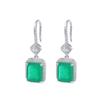 Jewelry Direct Sales Simulation Emerald Colored Treasure Earrings Retro Earrings Earrings Jewelry