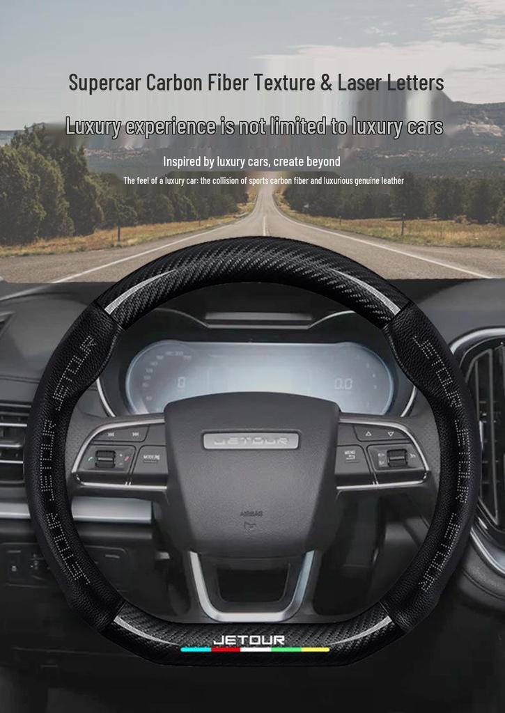 Xiaopeng Genuine Leather Steering Wheel Cover for P7, P5, G3, G9, G3i - All-Season