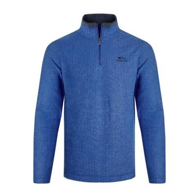 Weird Fish Mens Newark Grid Eco Friendly Quarter Zip Fleece Top