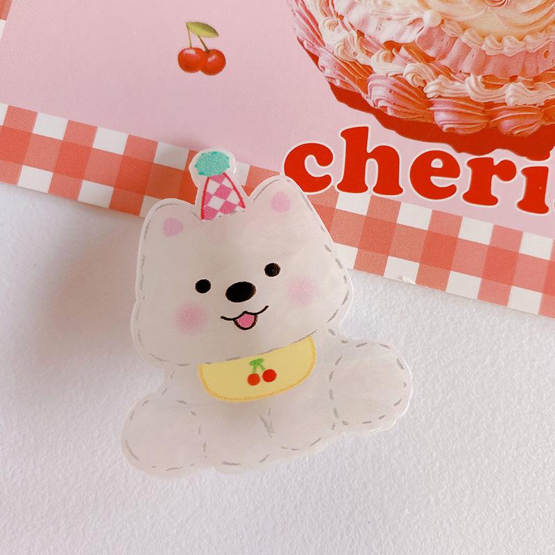 Süße süße Hunde-Haarnadel, Cartoon-Entenschnabel-Clip, Herz, Stern, Acryl, Pony, Haarspange, gebrochene Haarspange, All-Match-Haar-Accessoires