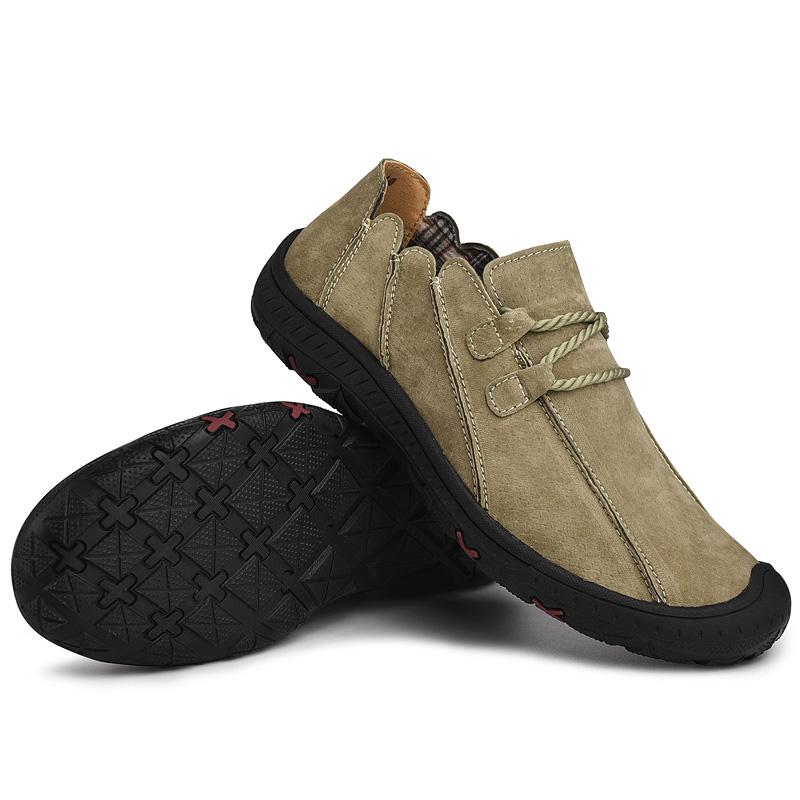 Herren Atmungsaktive Flache Freizeitschuhe Handgefertigte Leder Laufschuhe Für Herren Bequeme Slipper Mokassins Outdoor Herren Sneaker