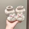 Autumn & Winter Cotton Baby Shoes for Girls, 0-6 Months - Pre-Walking Newborn Shoes & Socks Set