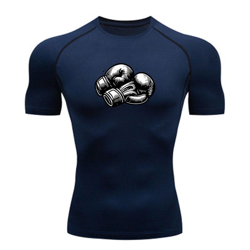 Men's Compression Athletic Workout T-Shirt, Vintage Boxing G