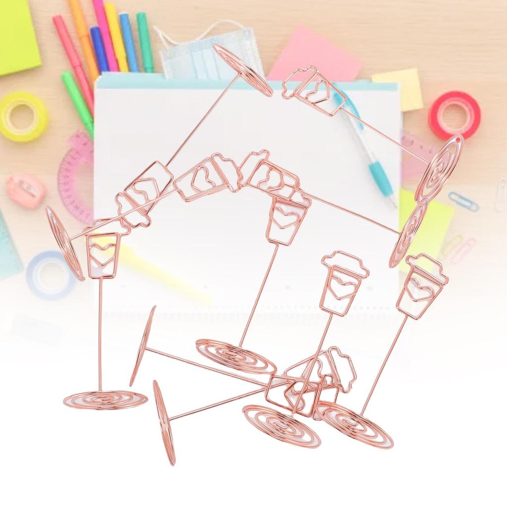 10Pcs Table Card Holder Reusable Metal Iron Place Stands Display Clips for Weddings Events Restaurants Parties