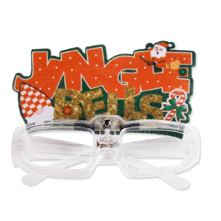 New Year Glasses Christmas Glowing Glasses Photo Props for Kids Teens Adult