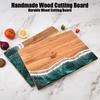 Tagliere Personalizzato con Resina Oceanica Tavola per Salumi Personalizzata Legno Decorativo Inciso Taglio