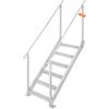 Aluminium Bootsstegleiter Bootsstegleiter 43-51 Zoll / 109,2-129,5 cm Höhenverstellbar 6 Stufen