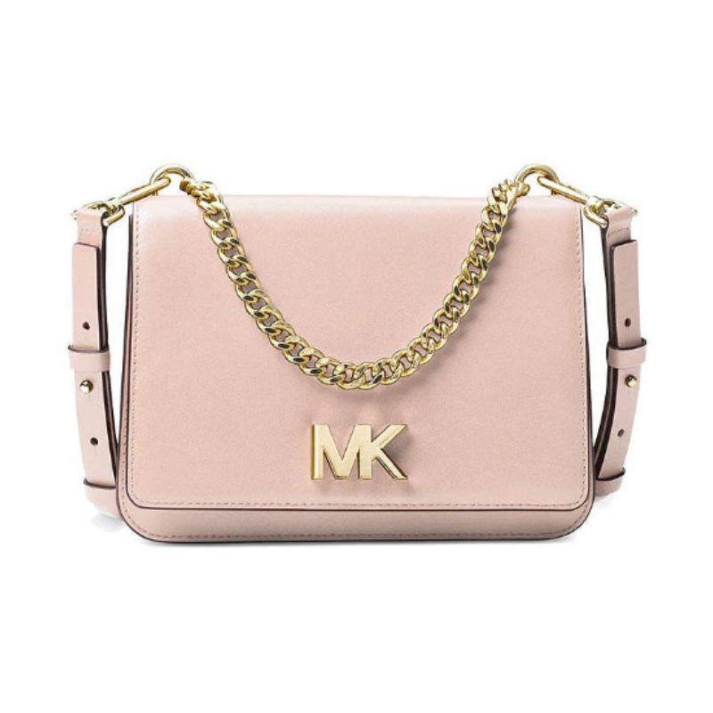 MICHAEL KORS Luggage Series Mott Temperament Solid Color Commuting Cowhide Shoulder Bag Women’s Pink розовый
