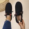 2025 Women Loafers Round Toe Lace-up String Bead Shoes Leisure Spring Autumn Sneakers Woman Retro Style Plus Size Shoes Women