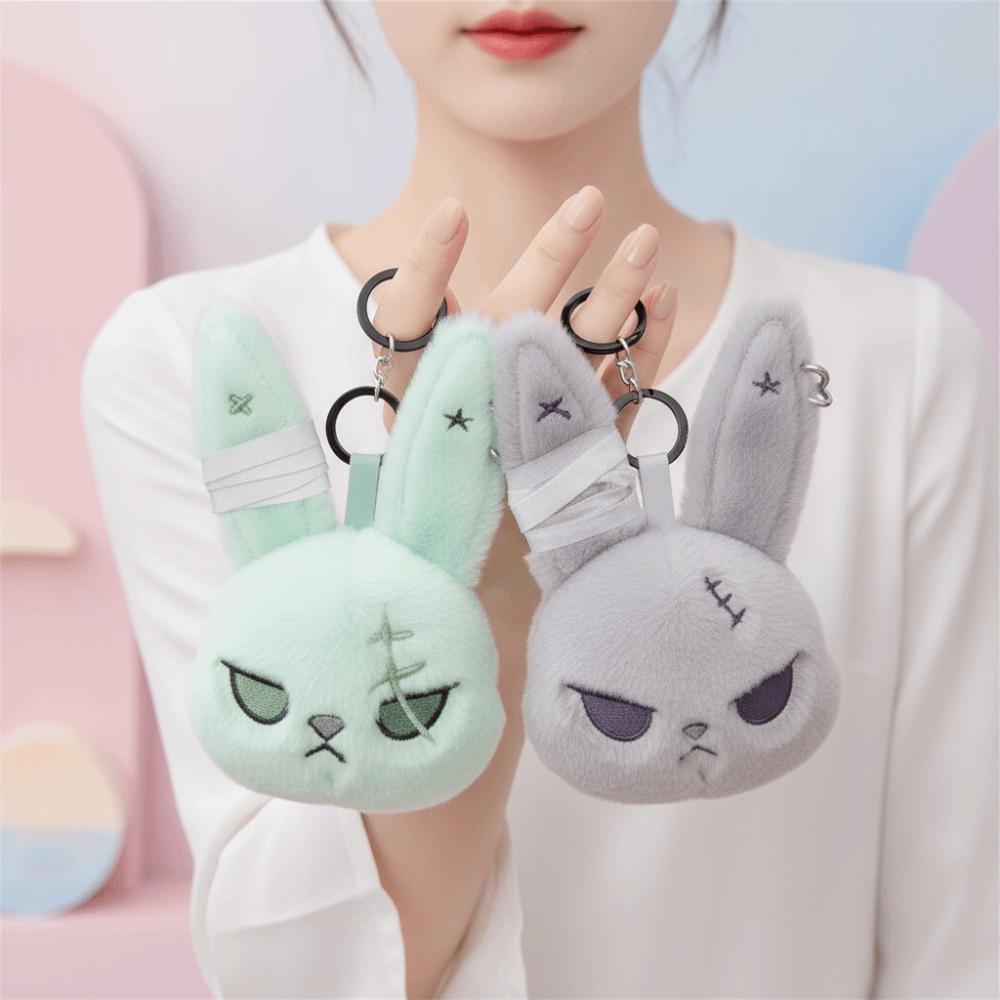 Soft Gothic Rabbit Compact Stitched Bunny Spooky Toy Halloween Plushie Teens