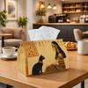1pc Ancient Egyptian Traditional Tissue Box Multifunctional, Woman Cat Illustration Suitable for Home, Parties, And Car Decoration. This Decorative Ti