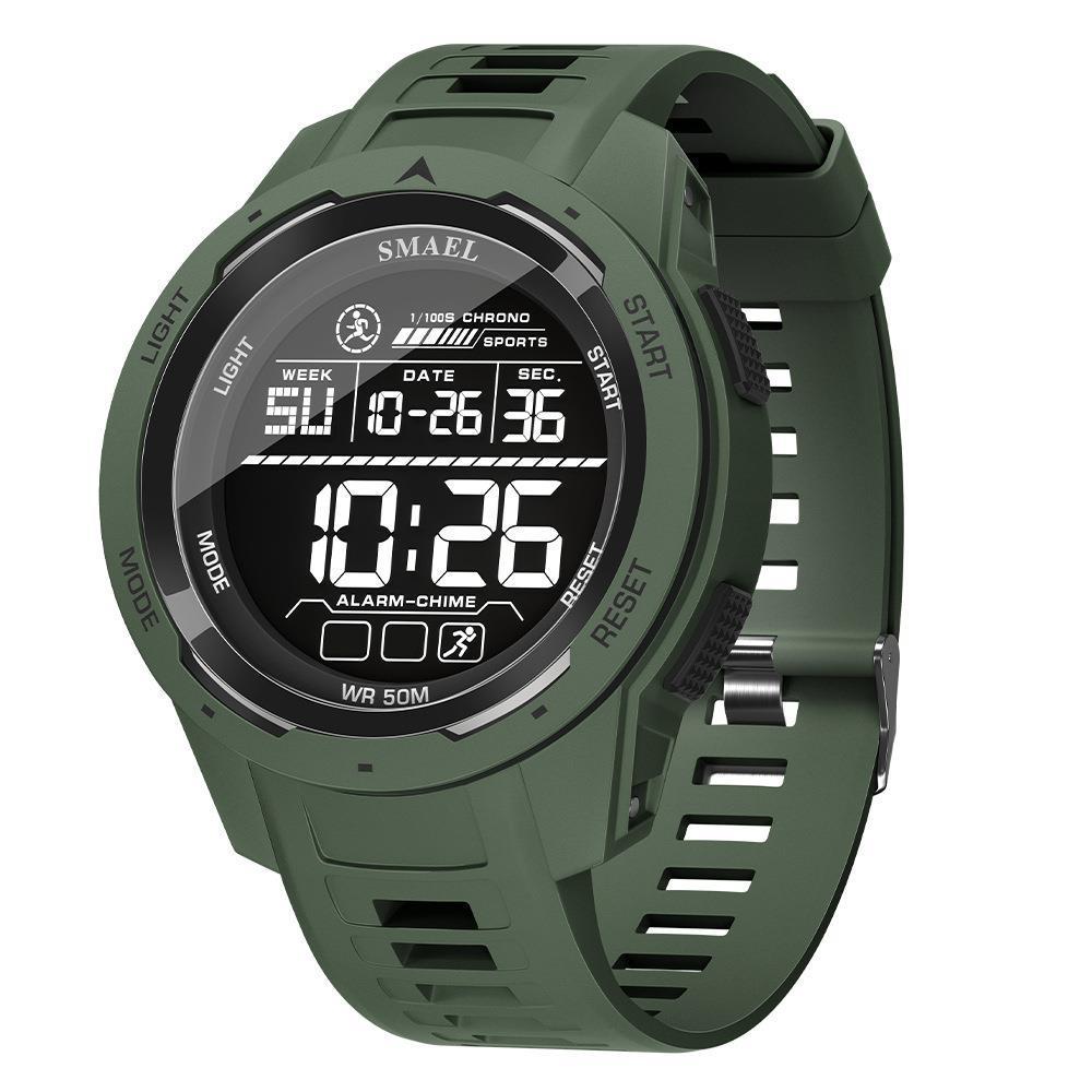 SMAEL Men's Outdoor Sports LED Watch - Waterproof, Multifunctional with Night Light