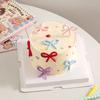 8pcs Bow Cake Decoration Ins Cake Topper Decorations Soft Rubber Plastic Ornament Dopamine 4.5x3.5cm