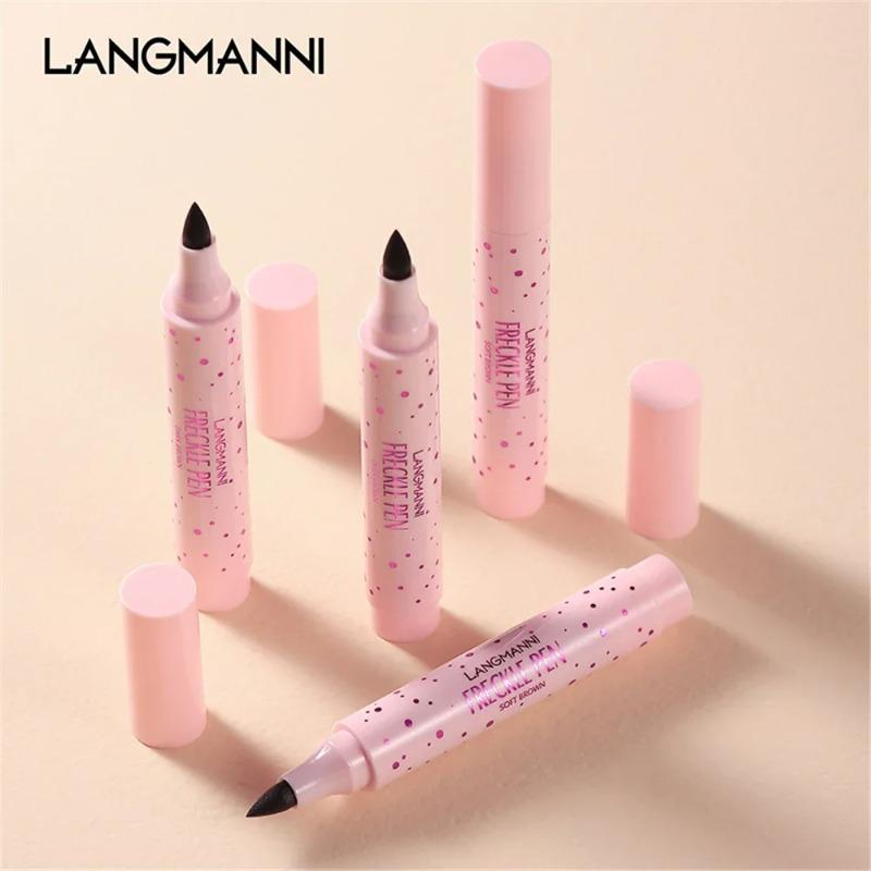 2-in-1 Natürlicher Simulations- Sommersprossen-Stempelstift Wasserdicht Langanhaltend Brauner Eyeliner Punkt Fleck Stift Gesicht Falsche Sommersprossen Eyeliner Stift Make-up