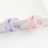 Women's Pastel Colored College Student Plain Hoop Earrings