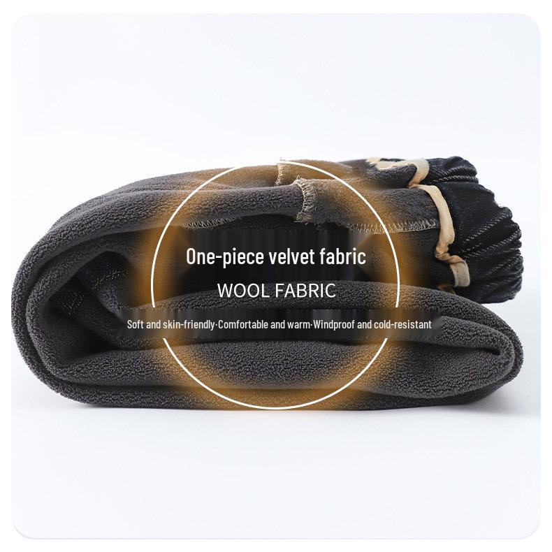 Boys' Spring & Autumn 2025 Fleece-Lined Jeans - Casual Long Pants for Kids