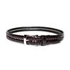 [KIETH] Men's Belt, Mesh Leather, Genuine Leather, Dark Brown, Adjustable Size, KE21194-39