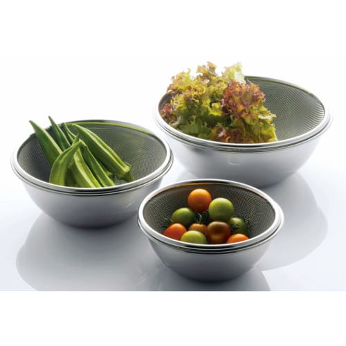 Shimomura Kihan 6-Piece Stainless Steel Colander and Bowl Set (Made In Japan), Durable and Durable, Dishwasher Safe, Easy To Clean, TSUBAME Takumi, Ts