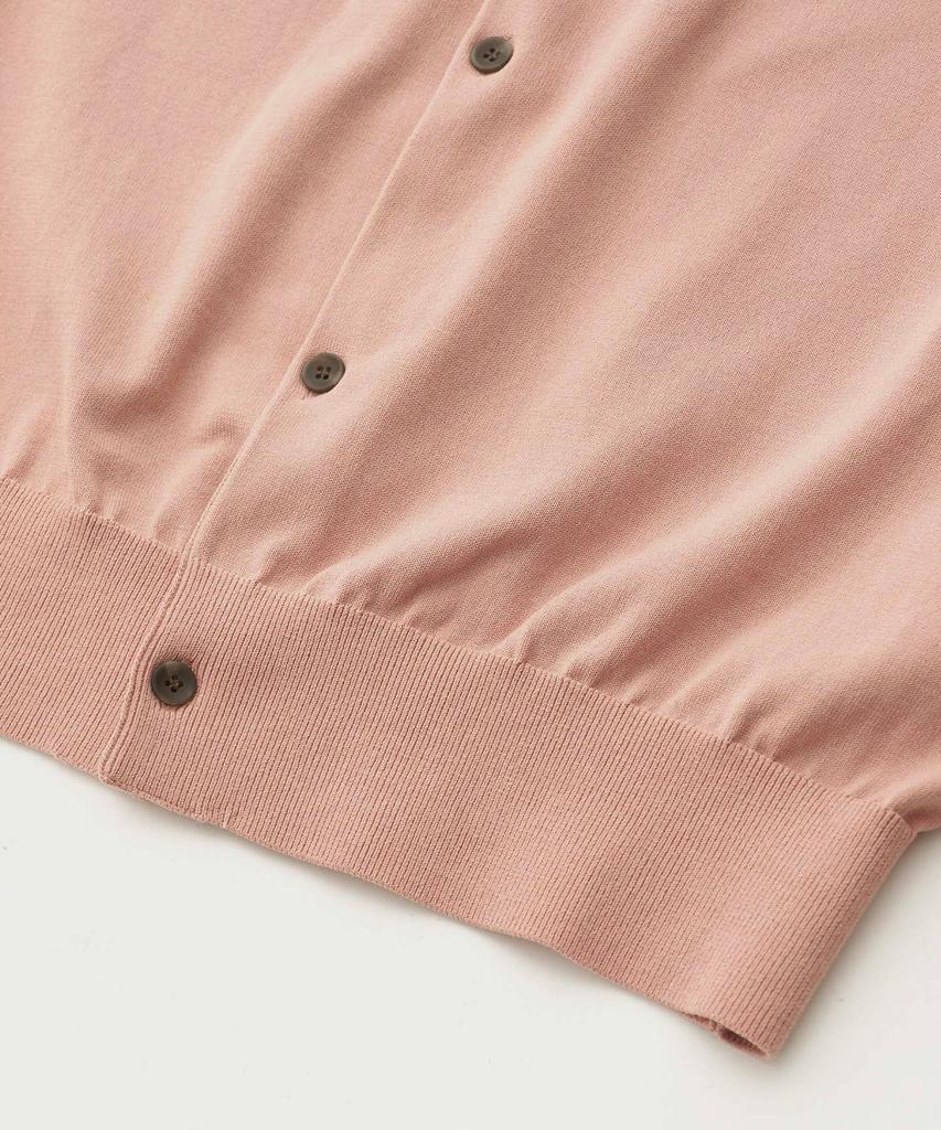 Another Office Basis Roundneck Cardigan (Light Mauve)