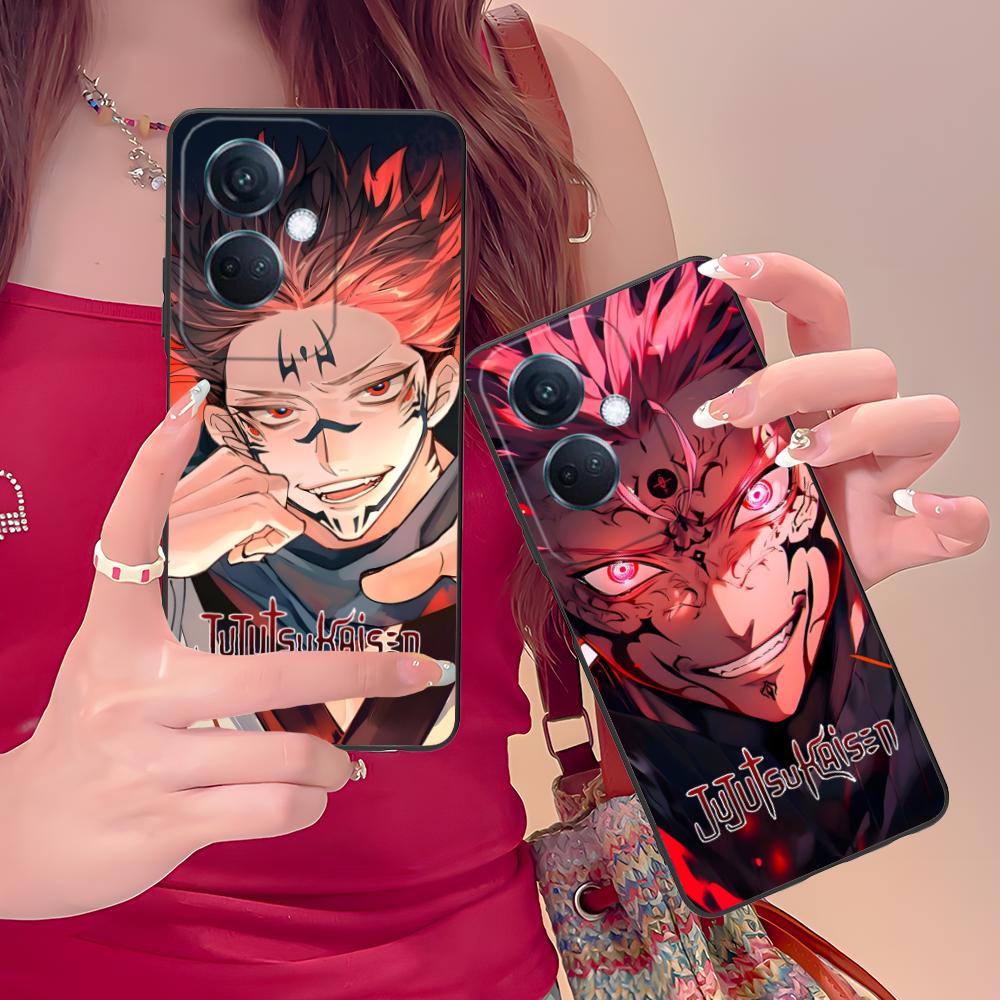 Jujutsu Kaisen Sukuna Mobile Phone Case for OPPO Reno 14 13 12 11 10 9 8 7 6 5 F T Pro 5G Colorful Printing Cover Cover Pretty