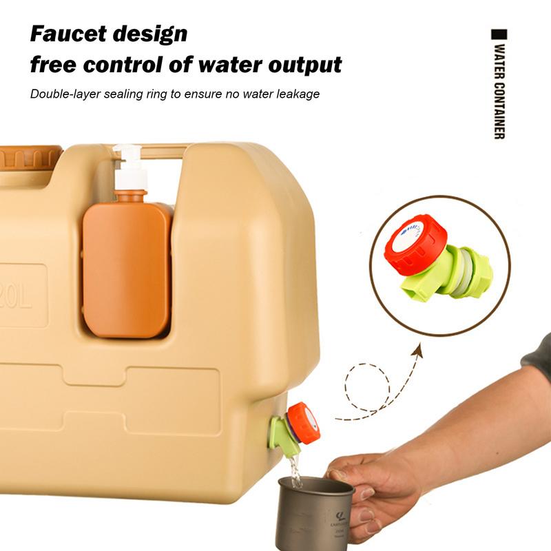 Water Storage With Spout Water Storage Tank With Lotion Dispenser Portable No Leakage Water Canteen For Backpacking Parties