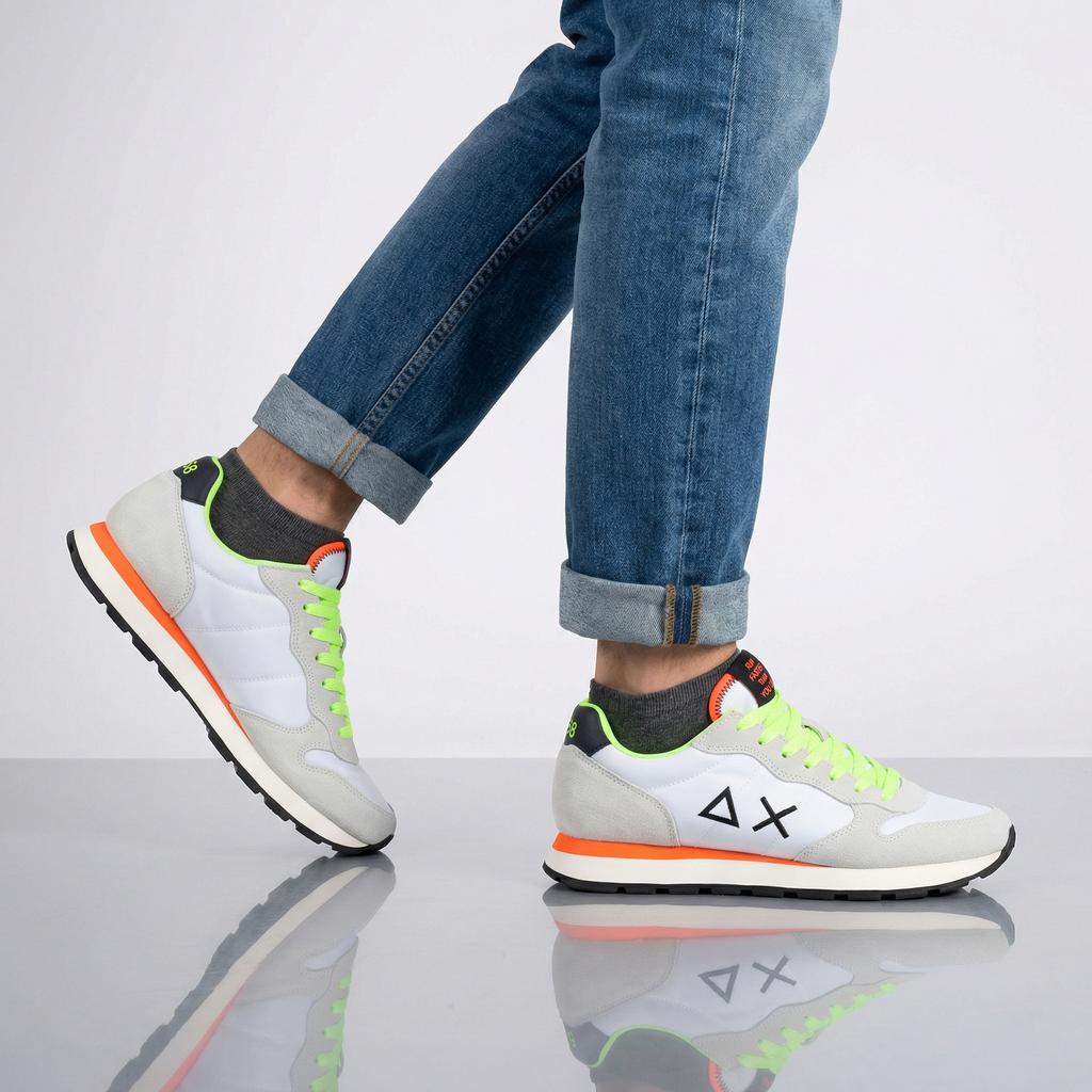 Sun68 Tom Fluo - Men's Sneakers Shoes White Z36102-01 ORIGINAL