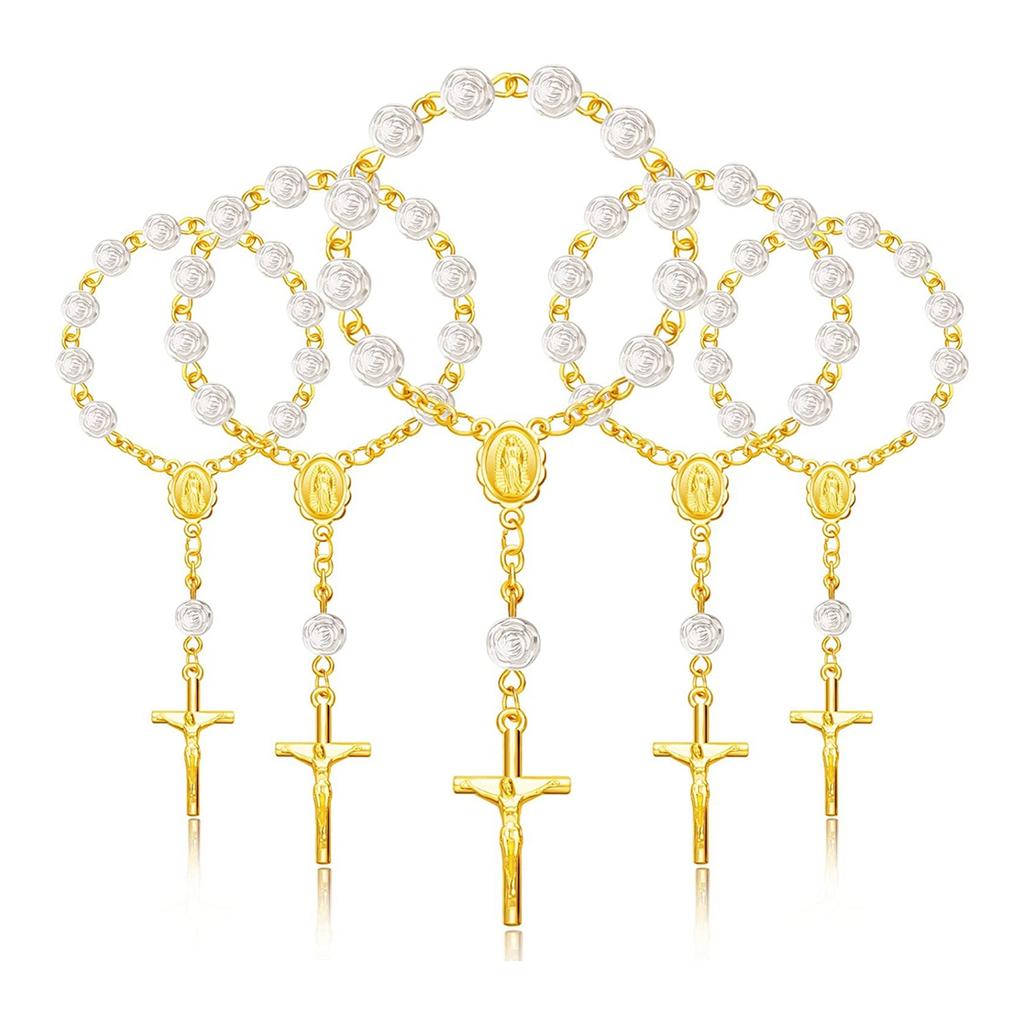 Bra-30 st Doprosenarium Akrylrosenkransar Minirosenkransar Med Kors För Första Kommunionen Dop Festfavoriter