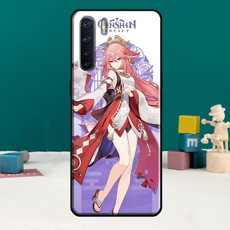 Genshin Impact Yae Miko Phone Case For Oppo A74 A15 A80 A60 A40 A94 A54 A98 A78 A18 A38 A58 A16 A76 A96 A17 A77 A57S