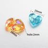 20pcs Acrylic Love Heart Beads Mixed Color Crystal Loose Spacer Beads for Jewelry Making Necklace Bracelet Handmade Accessories