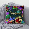 Patterns Of The Brazilian Carnival Throw Pillow Cover With Short Plush Print For Living Room Sofa Decoration Cushion Cover