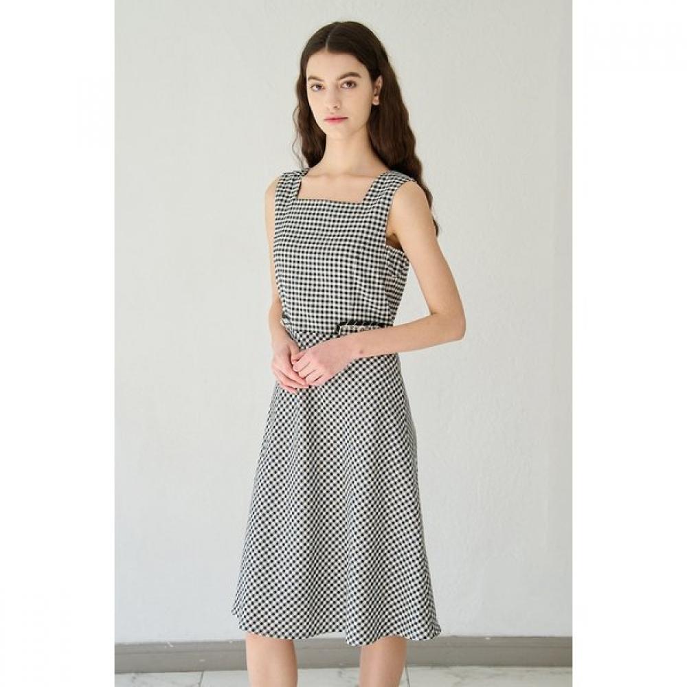 Bcbg Square Neck Sleeveless Dress B3m3o605 black (99)/55