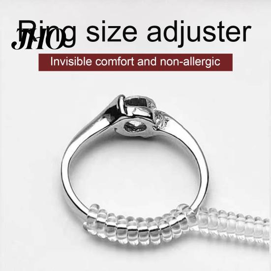 Jewelry 5Pcs/Set Ring Size Adjuster Invisible Soft Texture Comfortable Wearing Guard Spiral Silicone Tightener for Loose Rings