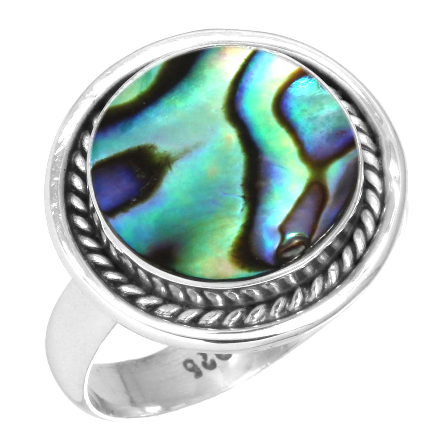 

Кольцо из стерлингового серебра 925 пробы с женским драгоценным камнем, ювелирное изделие ручной работы, новогодний подарок, аквамариновый халцедон, ракушка-ушка, синий солнечный камень, лабрадорит, пренит, бохо 7