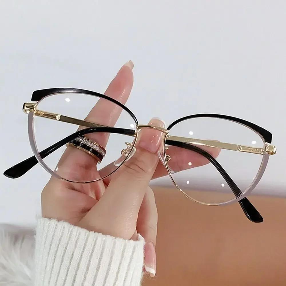 Comfortable Blue Ray Blocking Anti-Blue Light Glasses Eye Protection Metal Square Eyeglasses Ultralight Computer Goggles Office