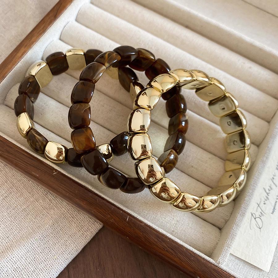 Colorful Acetate Open Bangle: Exaggerated Light Luxury Bracelet for Women