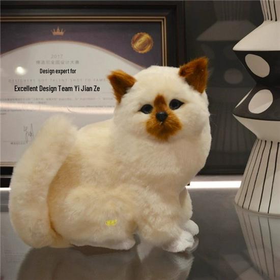 Cute Plush Toy - Orange, Siamese, Persian, Yellow Patch, Black Patch Cats & White Monkey Face