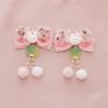 Bowknot Plush Fringe Hairpin Rabbit Chinese Style Barrettes Children's New Year Hair Clip  Festival