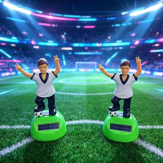 Giocattolo Solare Calcio Oscillante per Cruscotto Auto, Testa Oscillante Calcio, Decorazione Auto Scuotente per Veicolo Scrivania Ufficio, Regalo per Appassionati di Sport