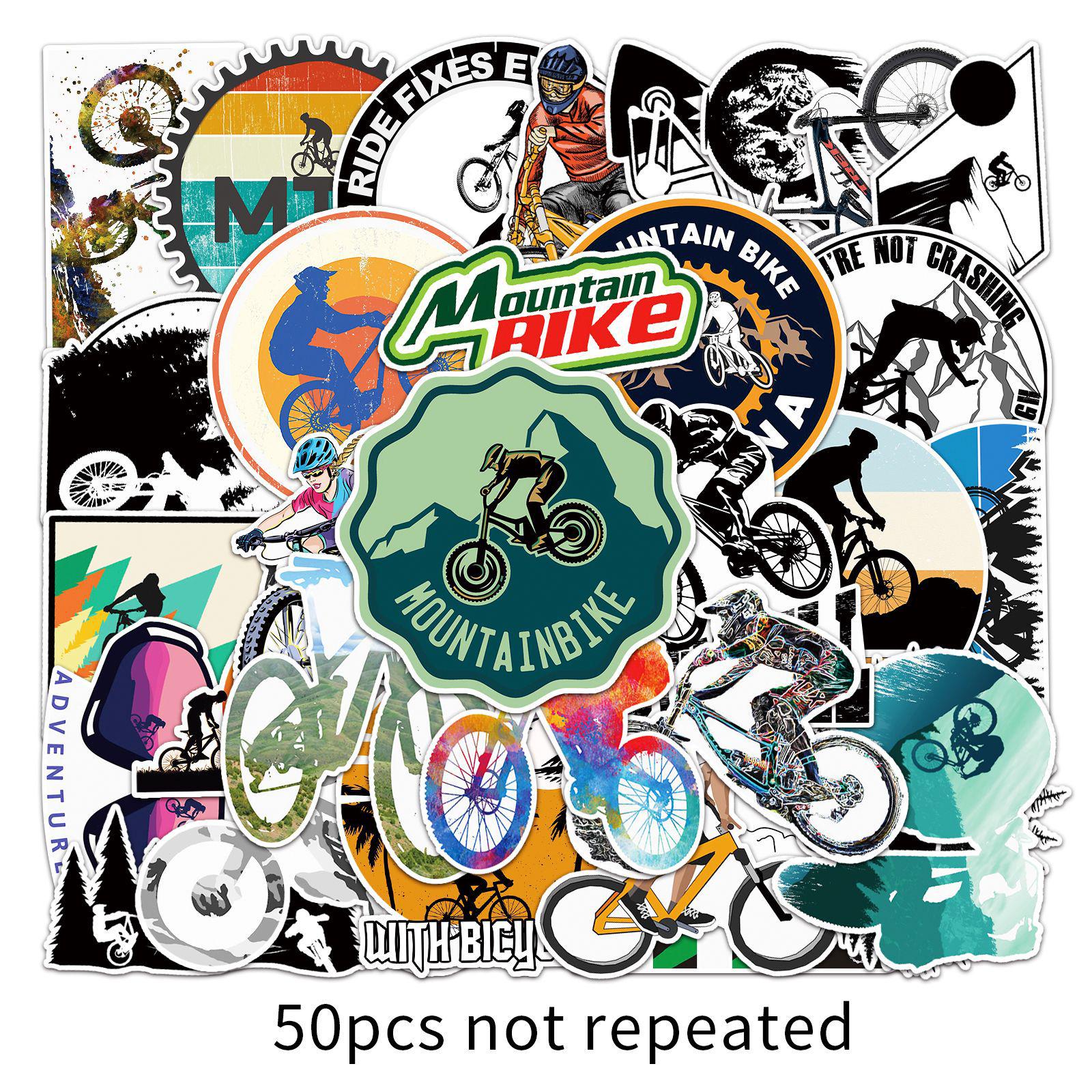50 Trendy Graffiti Stickers for Bicycle, Suitcase, Laptop, or Car