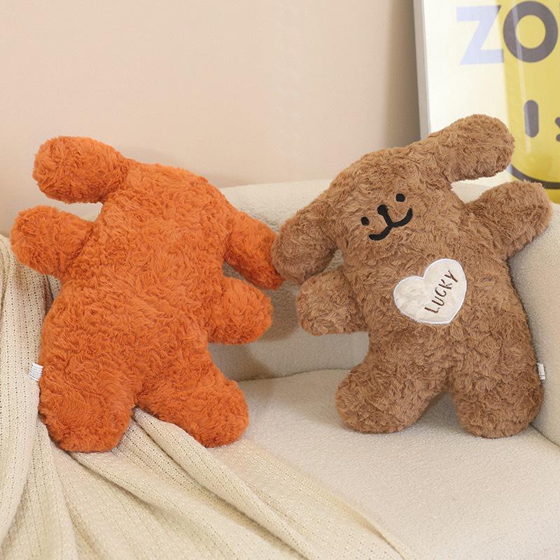 Lucky Heart Dog Plush Pillow: Comforting Puppy Doll Backrest for Sleep and Companionship