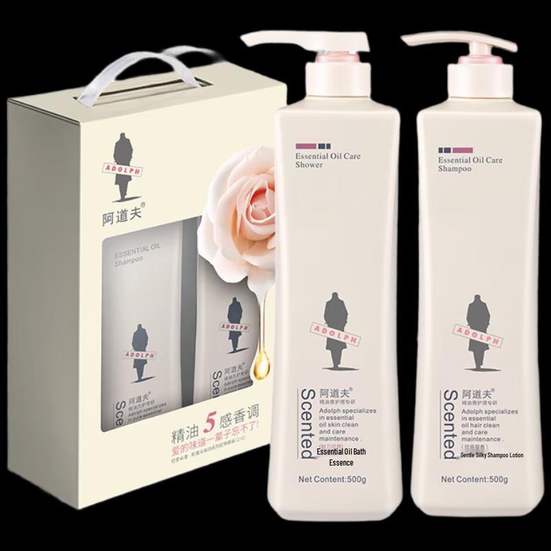 Adolph Gentle Silky Shampoo & Essential Oil Shower Gel Set