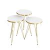 Nesting Table Gold White Wire