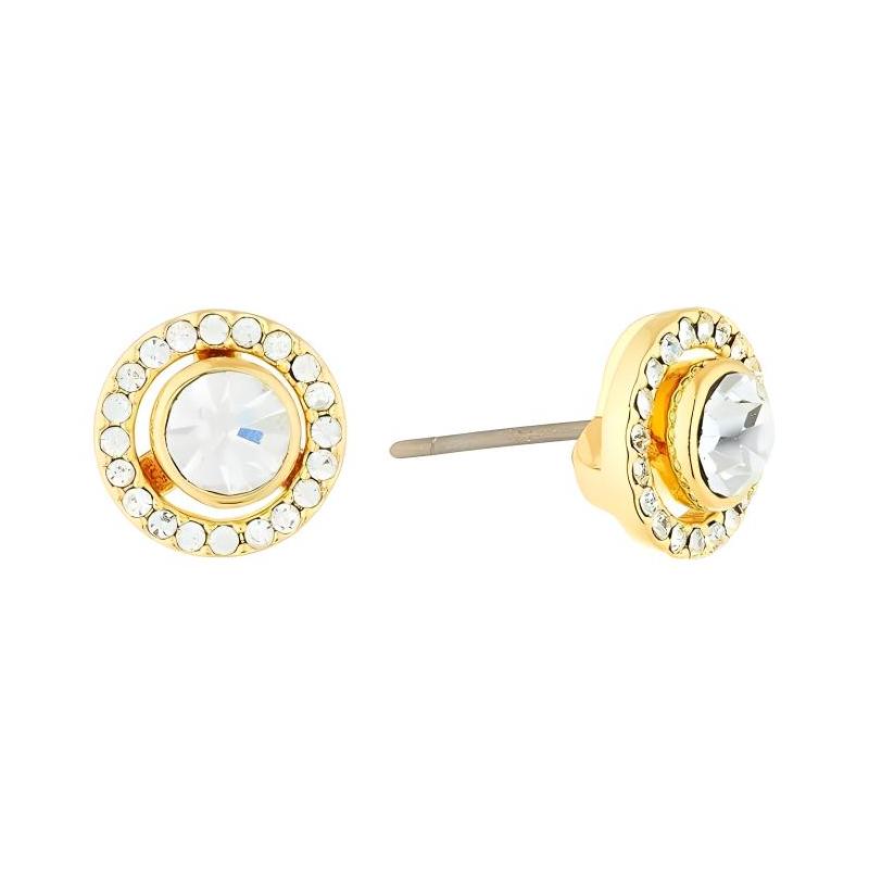 COACH Solid color design, brass earrings, same style for men and women, gold